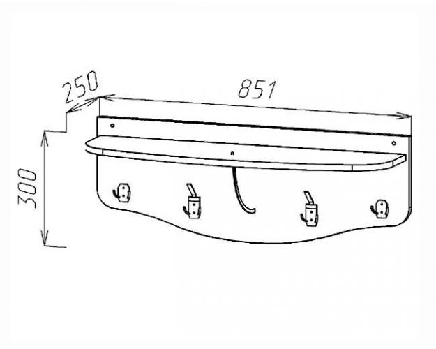 Вешалка настенная (Линаура)